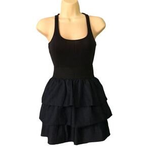Miley Cyrus & Max Azria cute Dress tiered skirt Racer Back Mini Festival Y2K